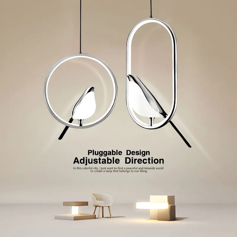 LED Bird Pendant Lamps for Bedroom Living Room Indoor Lighting for Home - $42.15+