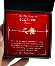 Scottish Fiancee Bracelet Gifts - Sunflower Bracelet Jewelry Valentines Day  - £39.92 GBP