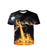  Fire Breathing Dragon T Shirt   Crew Neck - Short Sleeve - Fashion Tee - $370.44 MXN