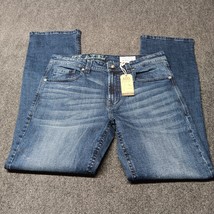 NWT TK Axel Jeans Men 34x34 Blue Slim Fit Bootleg Wearharder Low Rise - £25.55 GBP