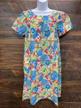Carole Smock Dress Gown Garden Mumu Medium Patchwork Pleasant VGT Floral - $632.96 MXN