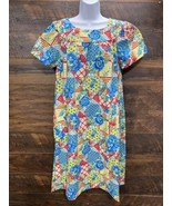 Carole Smock Dress Gown Garden Mumu Medium Patchwork Pleasant VGT Floral - $33.25