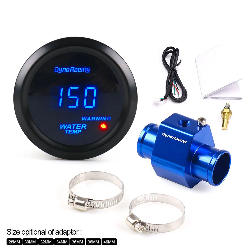 Dynoracing 52MM Digital Blue Led Water Temperature Gauge 40-150 Celsius With - £25.71 GBP+