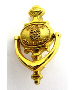 Avon Calling Pin Back 1/2&quot; Lapel Gold Tone Vintage Door Knocker Moves   ... - $9.89