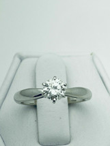 Solitair 1.50Ct Round Simulated Diamond 14K White Gold Engagement Ring i... - £190.76 GBP
