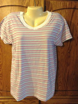 Qty 55! Women&#39;s Hanes striped Sleep tee shirt lot M L medium large New - £46.70 GBP