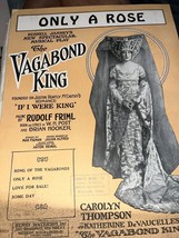 Only a Rose Russell Janney Vagabond King Sheet Music 1925 DeVaucelles Thompson - £5.40 GBP