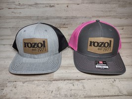 Lot of 2 Richardson Rozol Leather Patch Snapback Trucker Hats Caps - One... - £17.17 GBP