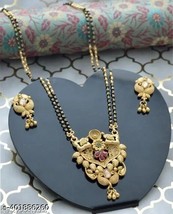 Indian Women Gold Plated Mangalsutra Necklace Set Bridal Fashion Wedding... - $28.39