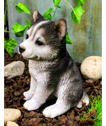 Ebros Lifelike Siberian Husky Sled Dog Puppy Sitting Figurine 6.75&quot;H Ani... - €26,14 EUR
