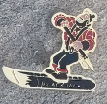 Blackjack Snow Skier Sport Vintage Resort Souvenir Ski Lapel Hat Pin Michigan - £10.38 GBP