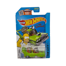 HOT WHEELS THE SIMPSONS HOMER HW CITY 2014 GREEN CAR NEW SEALED 58 / 250 - $14.25