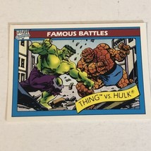 Hulk Vs Thing Trading Card Marvel Comics 1991 #88 - $1.97