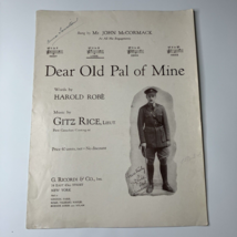 Dear Old Pal of Mine WWI VTG Sheet Music Canadian Contingent Large Format 1918 - £8.49 GBP