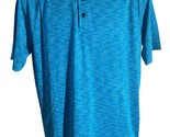 RBX GOLF Men&#39;s Short Sleeve Button Down Golf Polo Shirt Blue Medium - $15.83