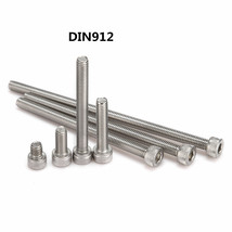 DIN912 10/20/50/100x M2 M3 M4 M5 Stainless Steel Hex Bolt Socket Cap Scr... - £1.58 GBP+