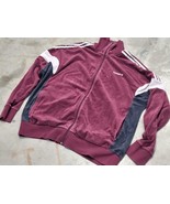 Adidas 68% Cotton/ 3% Poly Maroon Red Zipper Track Jacket Sweater Men 2X... - $48.02 CAD