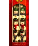 New 2 10&quot; Novelty Christmas Candles Totem Pole Style Snowmen Smokeless D... - $20.23 CAD