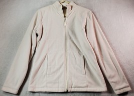 For The Republic Jacket Women Large Ivory 100% Polyester Long Sleeve Full Zipper - £9.89 GBP