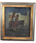 Alice Coutts Two Kids on a Burro Oil Painting - $613.45