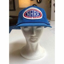 VTG NHRA Patch on Ucisco Blue Corduroy Rope Hat Hot Rod Drag Racing Car ~776A - £30.28 GBP