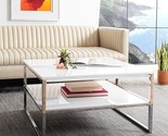 Safavieh Home Aliza Glam White and Chrome 2-tier Coffee Table - $338.99