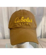 Cabelas Club Hat Baseball Cap Clasp Back Beige Adjustable Yellow  Logo P... - $9.41