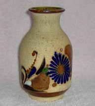 Hand crafted one of a kind flowered clay vase 1 thumb200