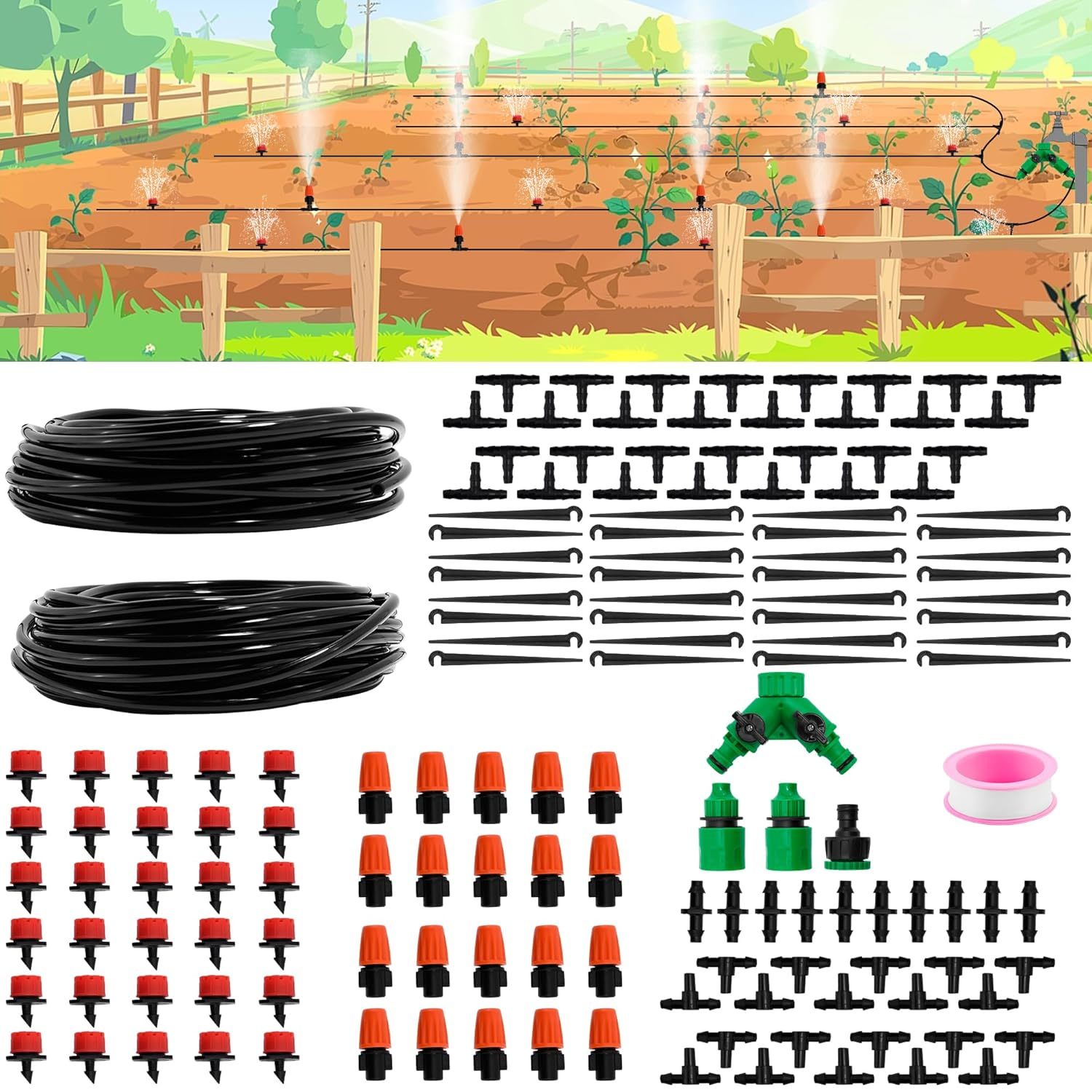 Drip Irrigation System Kit, Garden Watering System Automatic Irrigation - $39.99