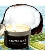 Coconut Lemongrass Scented Tin Candles Hand Poured Vegan Friendly Eco Soy - $20.51 CAD+