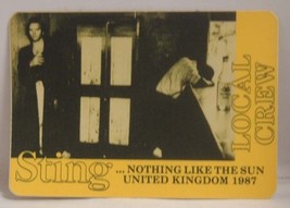 STING / THE POLICE - VINTAGE ORIGINAL CONCERT CLOTH TOUR BACKSTAGE PASS - $10.00