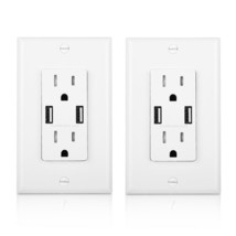 Cable Matters 2-Pack Tamper Resistant 15A Duplex Outlet with USB Charging up to - £27.01 GBP