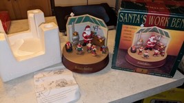 Vtg 1997 Maisto Santa&#39;s Work Bench Christmas Animated Musical Display Tested - £54.36 GBP