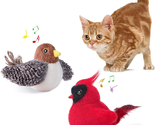 Cat Toys Chirping Birds 2 Pcs with Catnip Silvervine, Interactive Cat Ki... - $19.09