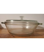 Anchor Hocking Ovenware Clear Glass Round 9&quot; Casserole Dish 2 Qt #1038 w... - £20.96 GBP