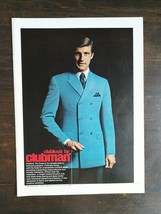 Vintage 1969 Clubknit by Clubman Textured Polyester Full Page Original A... - $6.92