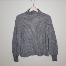 Ann Taylor | Gray &amp; Tan Metallic Knit Mockneck Sweater, womens size XL - £12.16 GBP
