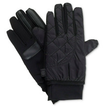 ISOTONER Black Quilted SleekHeat smartDRI smarTouch Packable Ski Gloves L XL - £22.37 GBP