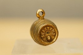 Vintage Liquor Advertising Segrams Ancient Bottle Gin Cask Charm Pendant - $12.86