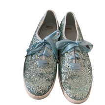 Keds x Kate Spade Shoes Women’s 9.5 Blue Champion Glitter Sneaker Flat  - £33.42 GBP