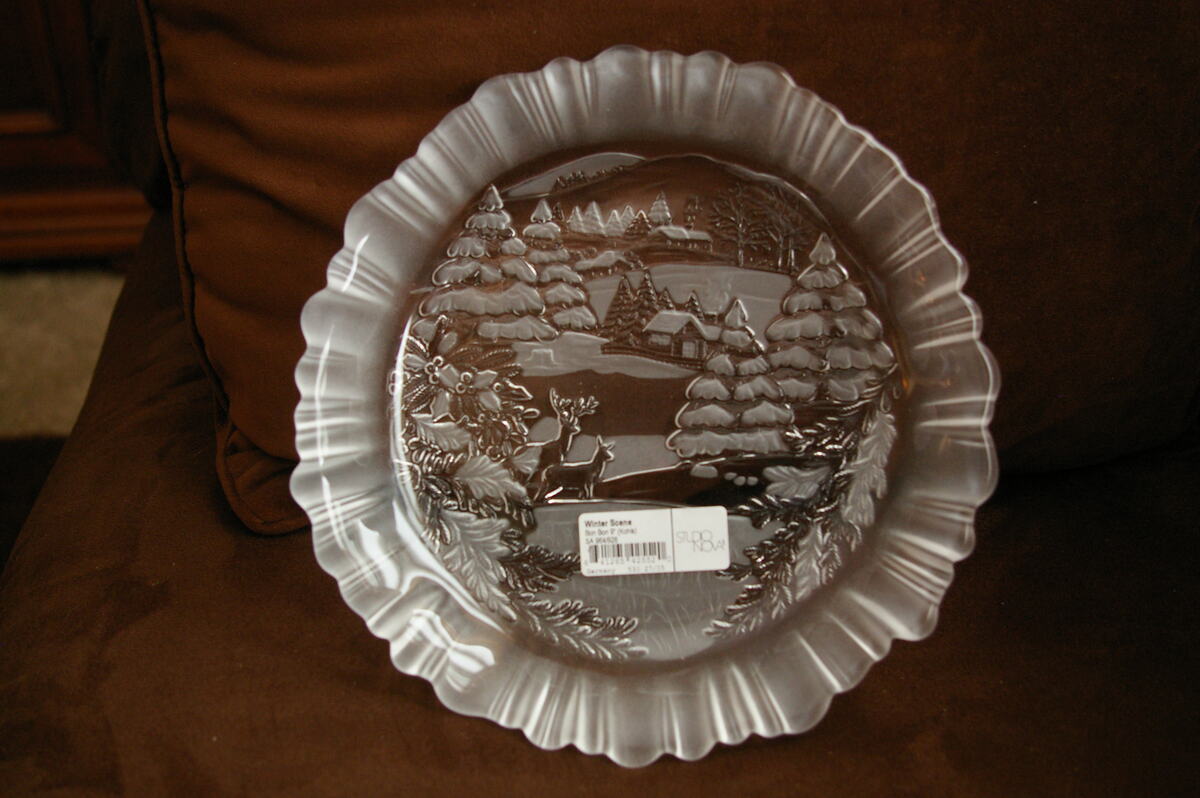 Studio Nova Decorative Bon Bon Plate Winter Scene 9&quot; Germany - $8.00
