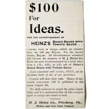 Heinz Baked Beans 1897 Advertisement Victorian Pittsburgh Pennsylvania A... - $365.35 MXN