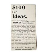 Heinz Baked Beans 1897 Advertisement Victorian Pittsburgh Pennsylvania A... - $363.58 MXN