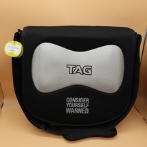 Karim Rashid For Leeds Tag Messenger Bag Black Hard Shell 3 Moveable Zip... - $69.96