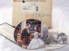 Gone With The Wind Declaration Of Love Anniversary Plate Gold Trimmed Limited Ed - £21.08 GBP
