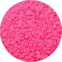 2000+Pcs Hot Pink Clay Beads, Polymer Clay Beads For Bracelets Making, Clay Bead - £8.34 GBP