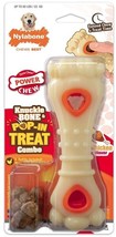 Nylabone Power Chew Knuckle Bone and Pop-In Treat Toy Combo Chicken Flavor Giant - £16.15 GBP