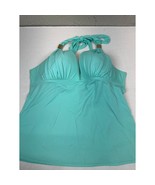 Victoria’s Secret Teal With Silver Details Tankini Top Swimsuit XS Appro... - $19.95