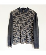 Vintage St. John Collection by Marie Gray Tan Gray Full Zip Jacket Sweat... - $54.84 CAD