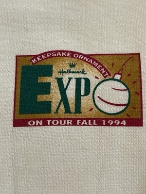 NOS vintage 1994 HALLMARK KEEPSAKE ORNAMENT EXPO Sweatshirt Large convention 90s Item image 2
